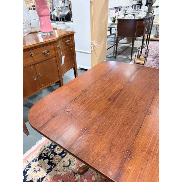 Late 20th Century Late 20th Century Classic Solid Wood Double Pedestal Dining Table For Sale - Image 5 of 10