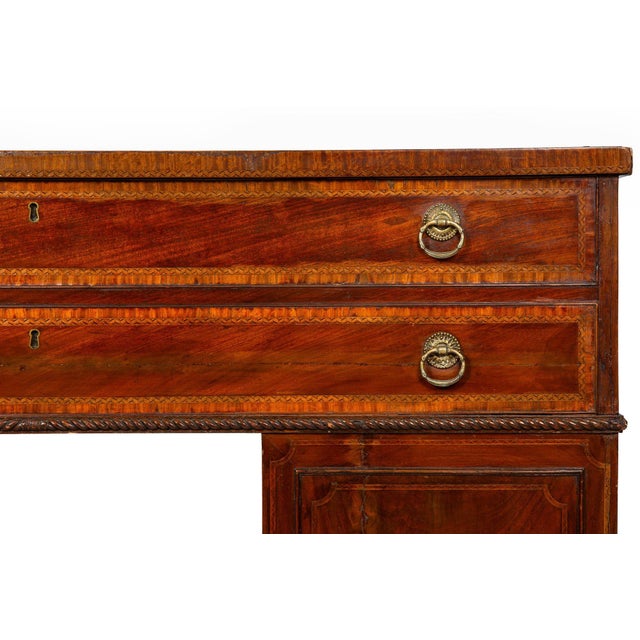 English Mahogany Partner’s Pedestal Rent Desk by James Winter Ca. 1830 For Sale - Image 13 of 18