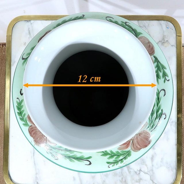 Limoges Porcelain Vase with Flower Decorations, 1930s For Sale - Image 17 of 18