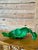 Vintage Sculptural Green Leaf Form Metal Centerpiece Bowl With Découpage Appliqué For Sale - Image 12 of 12