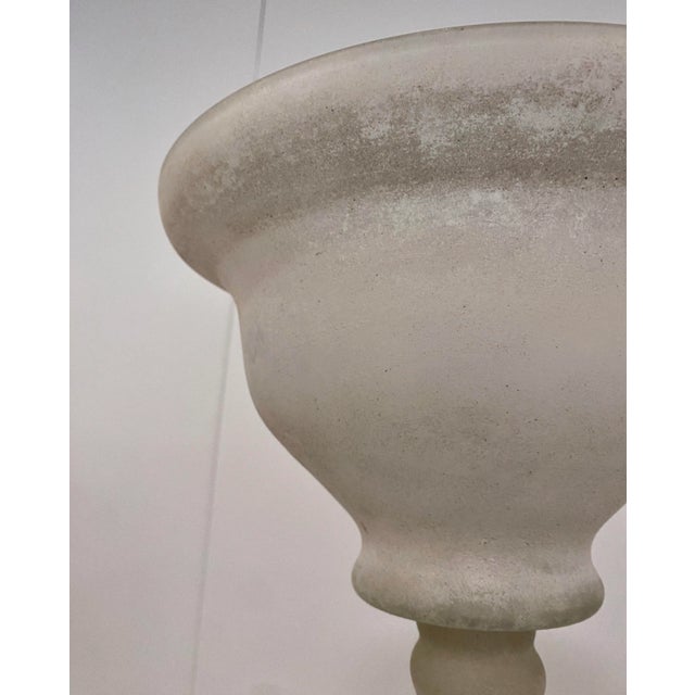 Murano Scavo Glass Footed Center Bowl, Italy, 1980s For Sale - Image 11 of 13