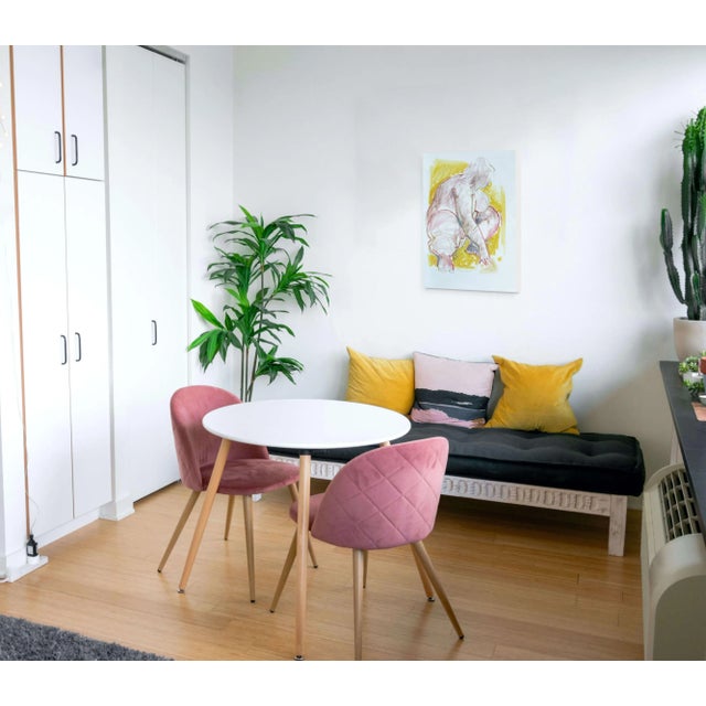 Late 20th Century Jack Meanwell Modern Nude Figure, Oil Pastel For Sale - Image 4 of 4