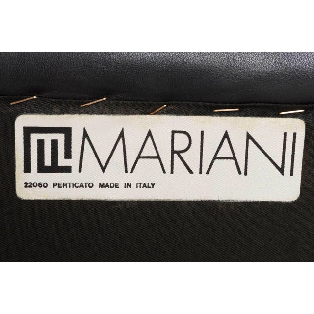 Black 1970s Vintage Mariani Leather Desk Chair For Sale - Image 8 of 10