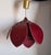 Plastic Burgundy Lotus Flower Pendant Light by Robert De Schuytener, 1980s For Sale - Image 7 of 7