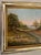 1950s Vintage Oil on Board Painting of People in a Rural Landscape by the Lake For Sale - Image 5 of 6