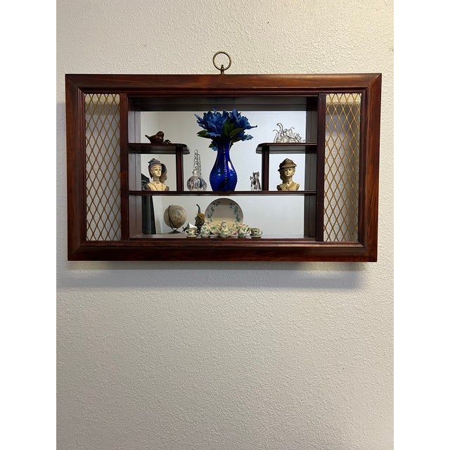 Brown 1956 Illinois Windsor Shadowbox Framed Wall Mirror For Sale - Image 8 of 11