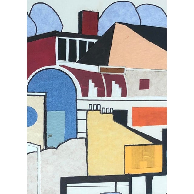 RPJ, Architecture, 1987, Collage & Mixed Media on Paper, Framed For Sale - Image 4 of 9
