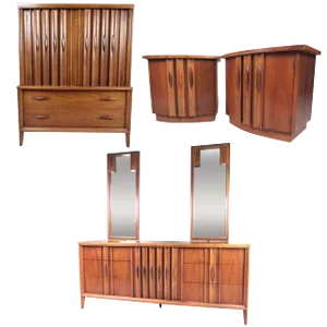 American Mid-Century Modern Bedroom Suite by Thomasville