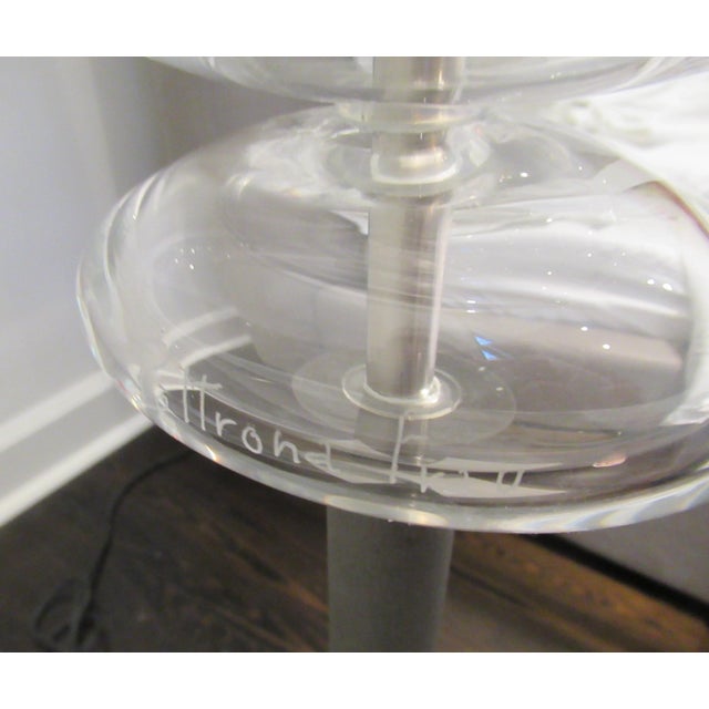 Late C.1990''s- C.2000 Jeanne-Marie Massaud(Designer) for Poltrona Frau(Manufacture) Murano & Forged Metal "Fede" Floor Lamp For Sale - Image 12 of 13