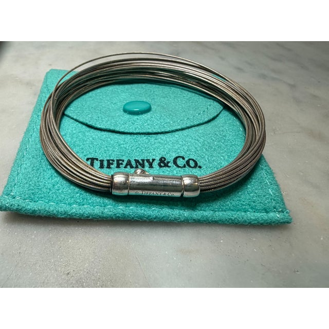 Metal Tiffany & Co. Sterling Silver Vintage Multi-Wire Strand Bracelet 14.2g For Sale - Image 7 of 7