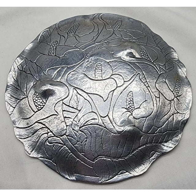Art Deco Arthur Court Cast Aluminum Lily Trinket/ Candy Dish For Sale - Image 3 of 5