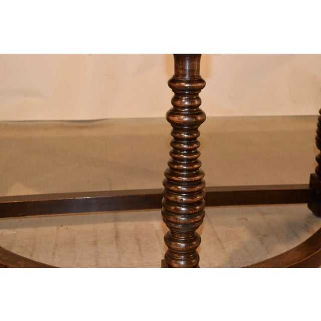 19th C English Demi-Lune Table For Sale - Image 9 of 10