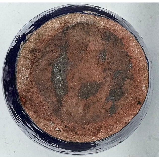 Ceramic Garden Seat Antique Chinese Blue Glazed Terracotta For Sale - Image 9 of 9