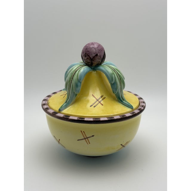 Wiener Werkstätte Ceramic Model 622 Lidded Box by Dagobert Peche for Gmundner Keramik, Austria, 1923s For Sale - Image 3 of 11