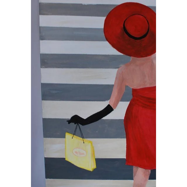 Ernest Carneado Ferreri, Mujer de compras, 2000s, Acrylic Painting For Sale - Image 4 of 6