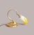 Magnificent table lamp with a turned brass base decorated with a spiral motif, typical of Art Nouveau. Elegant swan-neck...