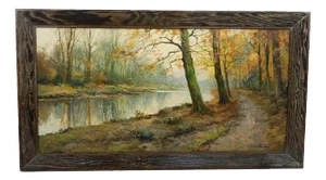 Kees Terlouw, Autumn Landscape, 1910, Canvas Painting, Framed