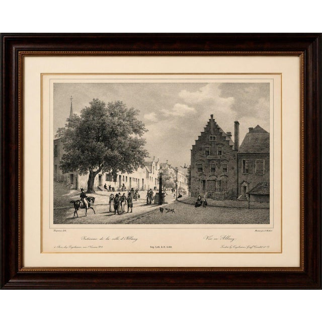 Title: Albany, New York Street View, Original Lithograph after Tirpenne, c. 1840 An original nineteenth-century lithograph...