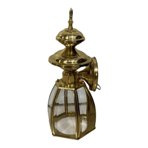 Vintage Carriage Polished Solid Brass Outdoor Porch Wall Sconce Ligjt Bell Shape