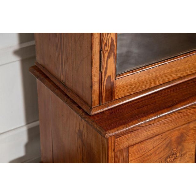 19th Century English Glazed Pine Bookcase, 1880 For Sale - Image 12 of 17