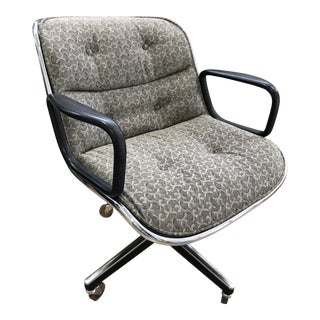 1980s Vintage Upholstered Original Knoll Office Chair For Sale