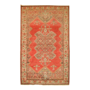 Mid-20th Century Red Brown Handmade Traditional Persian Malayer Rug