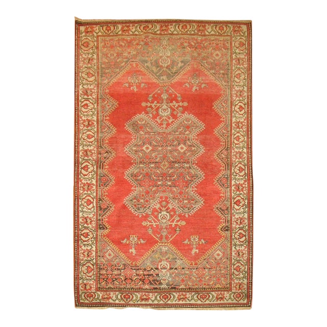 Mid-20th Century Red Brown Handmade Traditional Persian Malayer Rug - 4' x 6'3" For Sale