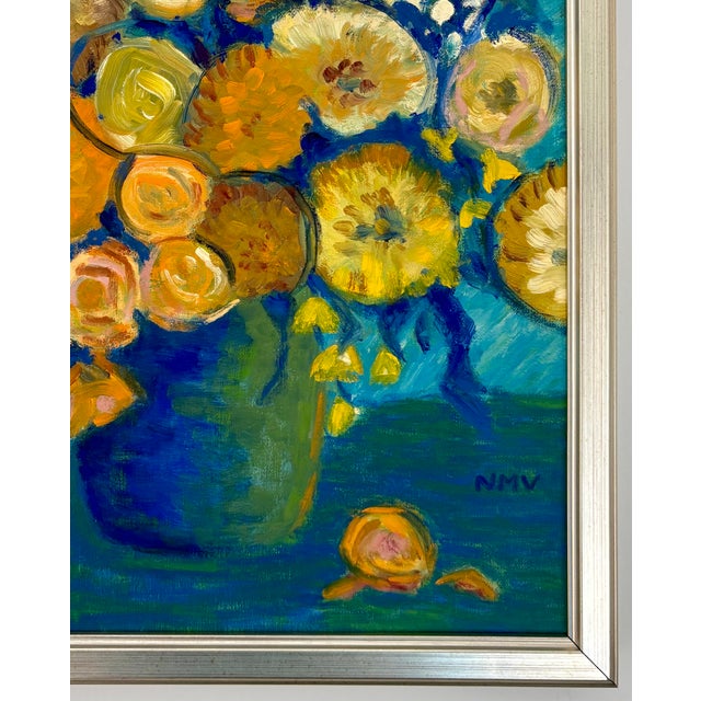 “Blazer Bouquet” Oil on Linen by Nancy M. Vignola - For Sale - Image 4 of 7