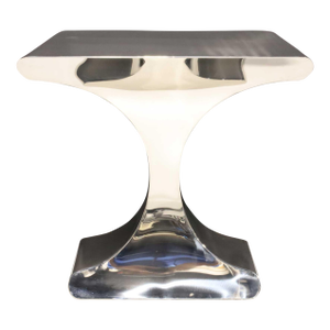Megaron Side or Console Table in Lustrous Chrome Finish