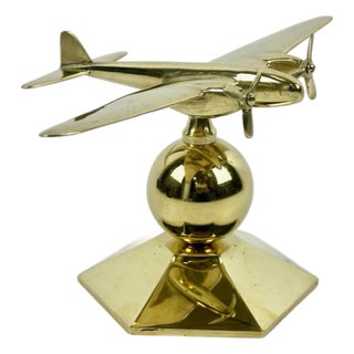 Brass Mosquito Desk Plane Model from de Havilland, 1940s For Sale