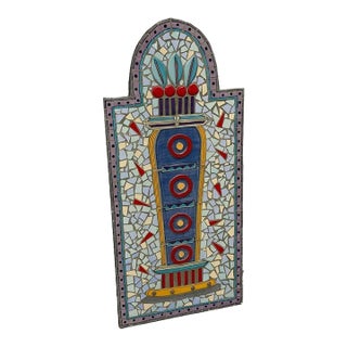 48 Inch 1960s Ceramic & Enamel Wall Plack. For Sale