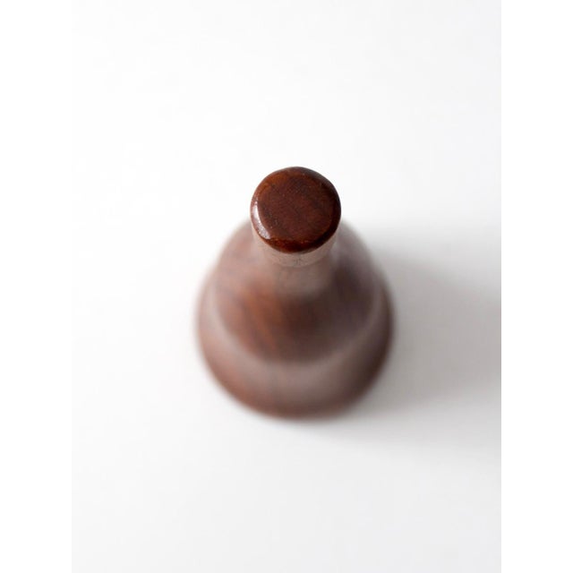 Wood Vintage Mid-Century Turned Wood Hand Bell For Sale - Image 7 of 8