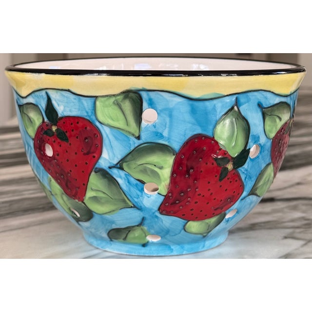 Late 20th Century Denise Ford for Ganz Strawberry Strainer For Sale - Image 5 of 5