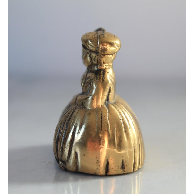 Mid-Century Solid Brass Couple Dinner Bell - England For Sale - Image 4 of 7
