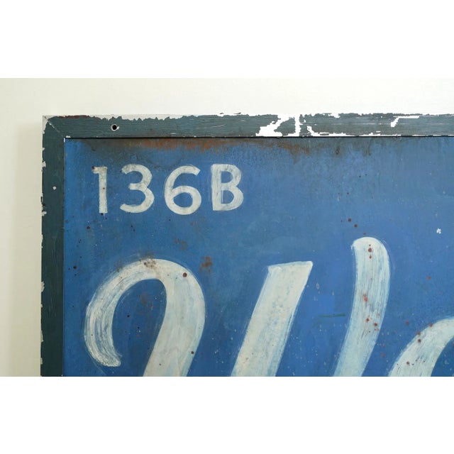 Newly Made Reclaimed Weschler Barber Shop Aluminum Movie Prop Sign For Sale - Image 4 of 8