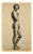 Henry Arthur Roberts, Life Study of a Standing Male Nude Carrying, 1800s, Charcoal and Pencil on Paper For Sale