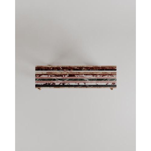 Stone Architectural Layered Marble Stone Strata Console by Esther Knopfler For Sale - Image 7 of 12