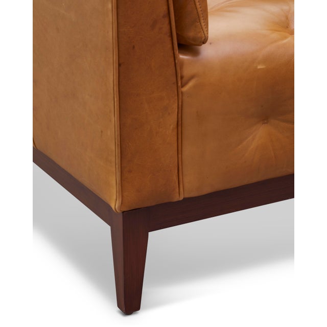 Modern Tufted Leather Chair For Sale In Los Angeles - Image 6 of 7