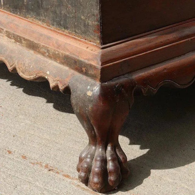 English Small Anglo Indian Rosewood Two-Part Linen Press Cupboard For Sale - Image 3 of 13