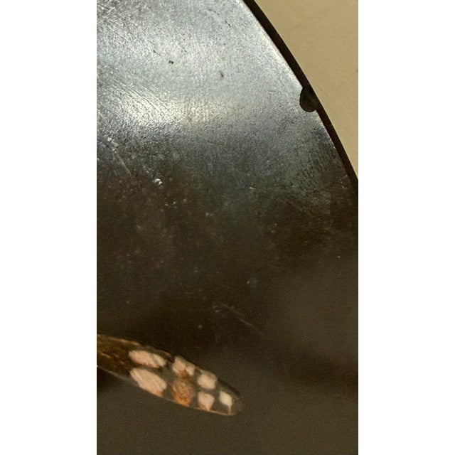 Classic Vintage Mid-Century Modern Couroc of Monterey, California ‘Southwest Inspired Roadrunner Trio’ Hand Inlaid in Wood, Brass, & Silver- A Set For Sale - Image 9 of 12