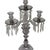 Glass Antique Heisey Glass Puritan 3-Light Candelabra #300 Complete Prisms Sun Purple Tint c.1904-1915 For Sale - Image 7 of 9