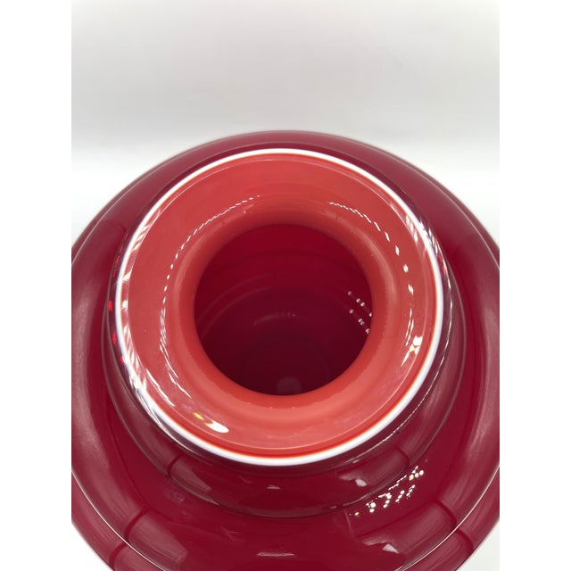 Venini Vase in Red by Napoleone Martinuzzi, 2000 For Sale - Image 4 of 7