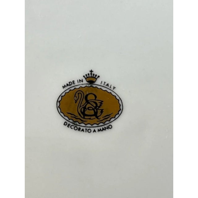 Vintage Italian Ceramic Fish Plates & Platter – Hand-Painted Deruta, 1960s, Set of 11 For Sale - Image 12 of 12