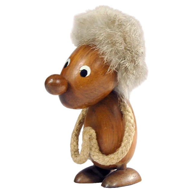 Italian Teak Figure from Ciola, 1960s. For Sale