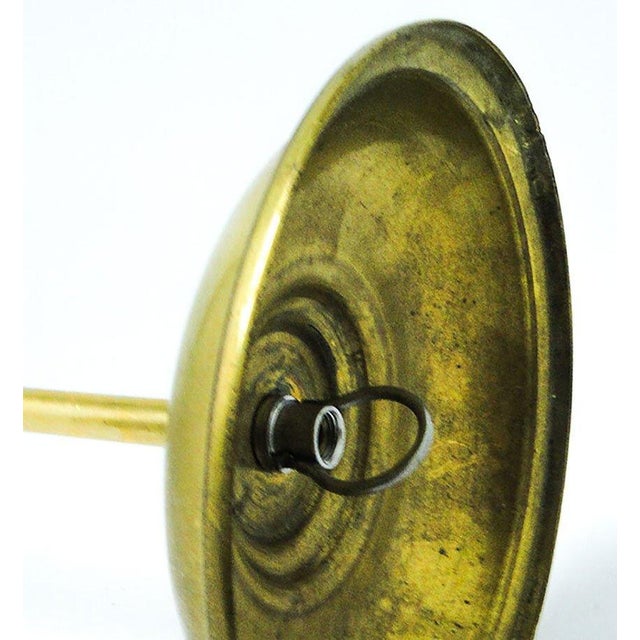 Mid-Century Glass and Brass Pendant Lamp, 1950s For Sale - Image 6 of 7