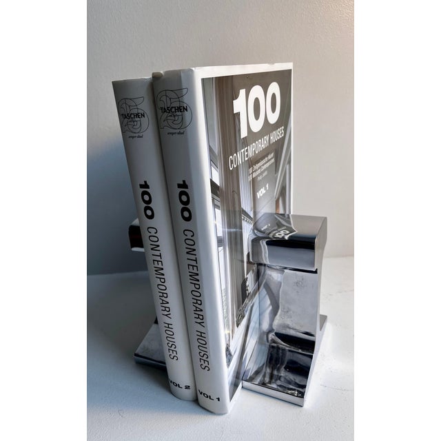 Chrome I-Beam Bookends - A Pair For Sale - Image 9 of 12