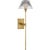 2020s Waterford for Visual Comfort Signature Blaze 19" Tail Sconce in Natural Brass with Clear Crystal For Sale - Image 5 of 13