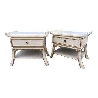 Vintage Mid-Century James Mont Hollywood Regency Style Nightstands - A Pair For Sale