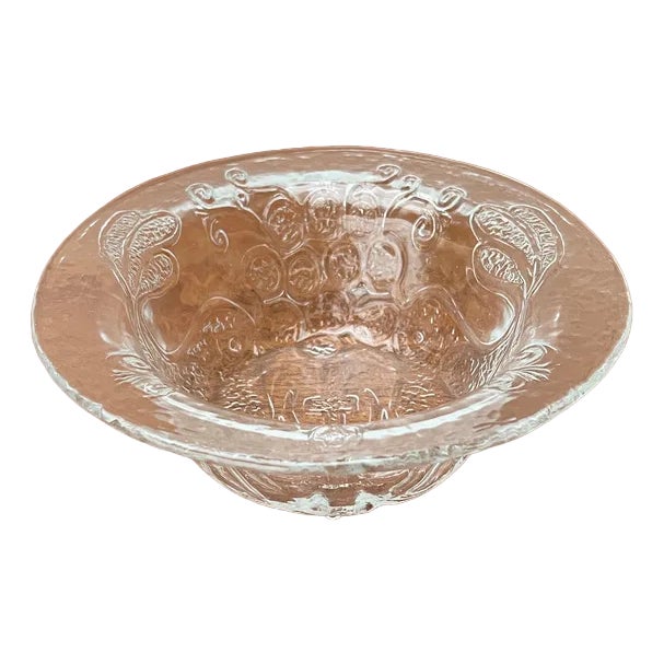 Mid-Century Swedish Glass Bowl with Bird Design from Kosta Boda, 1960s For Sale