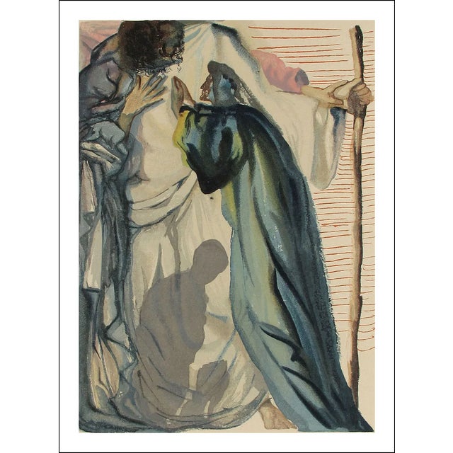 Artist: Salvador Dali Country: Spain Title: Purgatory 14 – A spirit question Dante Medium: Original Woodcut Marks: Not...